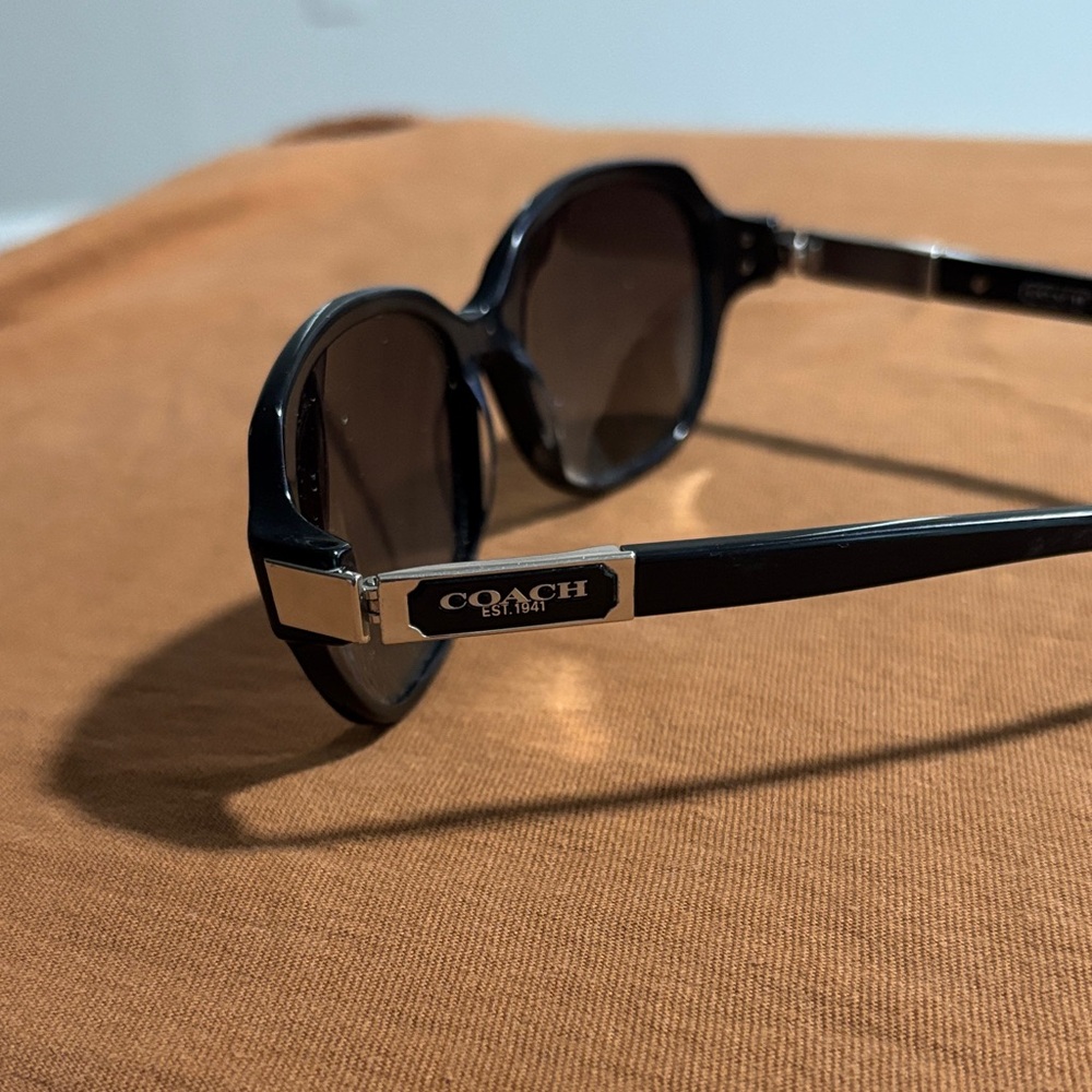 Coach Black and Silver Sunglasses